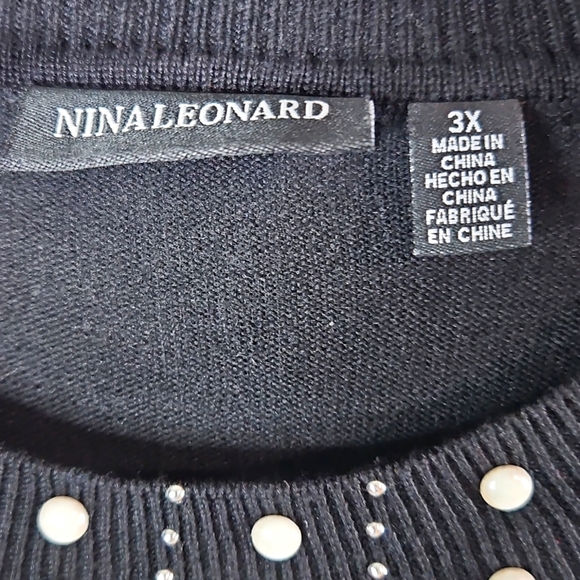Nine Leonard Black Studded Dress Size 3x - Picture 3 of 6